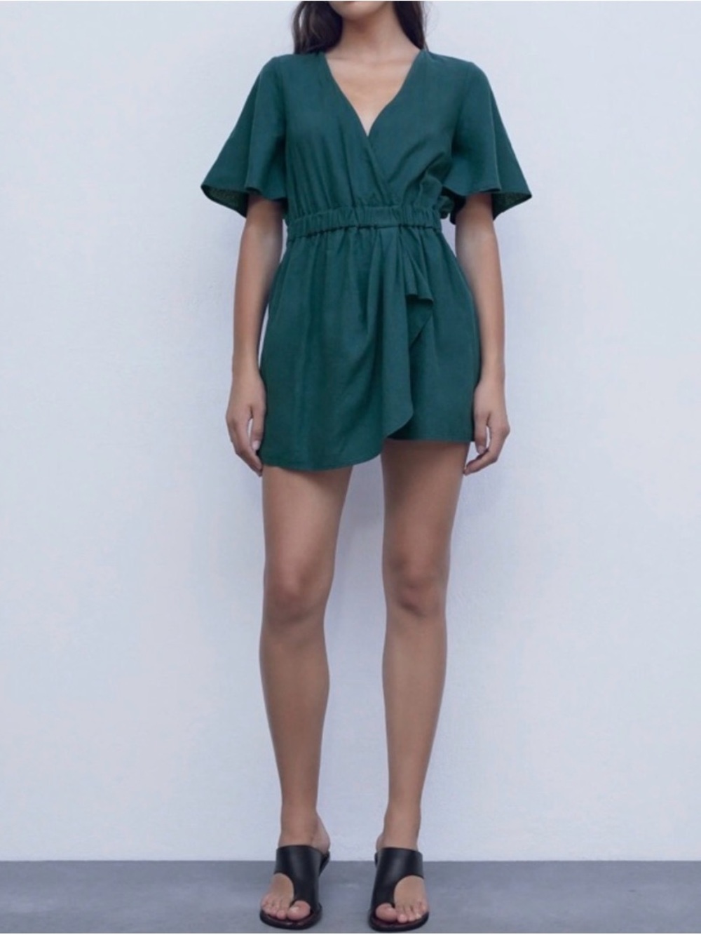 Zara Linen Blend Romper